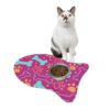 Colorful Pet Feeding Mats with Fun Bones & Paws Design-Pink - Image 10
