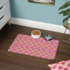 Vibrant Pet Food Mat - 12x18 Non-Slip Design for Cats and Dogs-Light Pink - Image 4