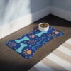 Colorful Pet Feeding Mats with Fun Bones & Paws Design - Dark Blue - Image 7
