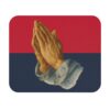 Praying Hands Black/Gold Mouse Pad - Cute Pet Design for Dog Lovers - Image 2