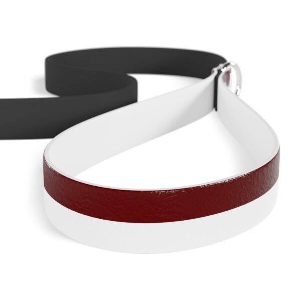 Maroon and White Stylish Dual-Color Dog Leash - Durable & Comfortable
