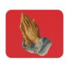 Praying Hands Red Mouse Pad - Cute Pet Design for Dog Lovers - Image 2