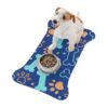 Colorful Pet Feeding Mats with Fun Bones & Paws Design - Dark Blue - Image 6