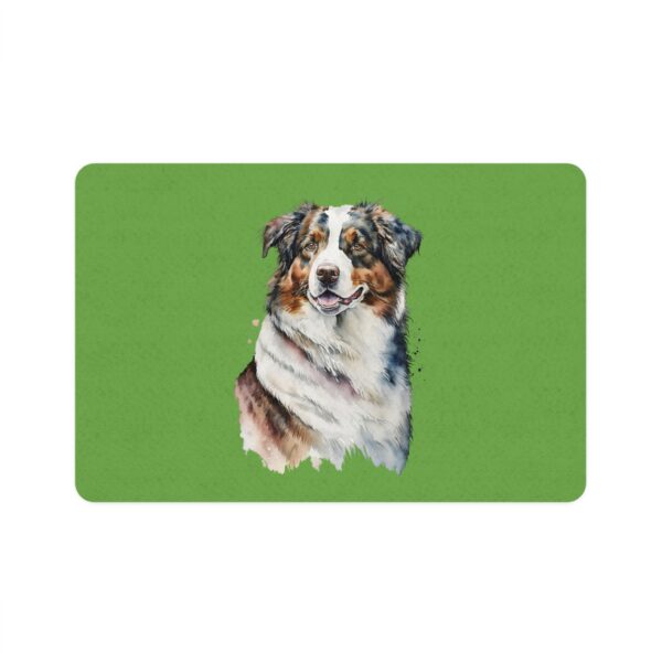 Australian Shepard Pet Food Mat (12x18) - Green