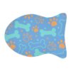 Colorful Pet Feeding Mats with Fun Bones & Paws Design-Light Blue - Image 9
