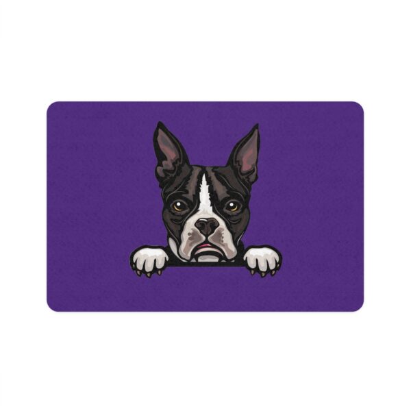 Boston Terrier Pet Food Mat (12x18) - Purple