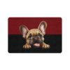 French Bulldog Dog Food Mat (12x18)  -Garnet/Black - Image 2