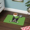 Boston Terrier Pet Food Mat (12x18) - Green - Image 4