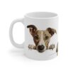 Whippet 11oz white ceramic mug exudes a cozy and warm vibe. - Image 4