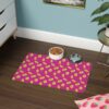 Vibrant Pet Food Mat - 12x18 Non-Slip Design for Cats and Dogs-Pink - Image 4