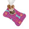 Colorful Pet Feeding Mats with Fun Bones & Paws Design-Pink - Image 3