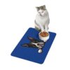 Boston Terrier Pet Food Mat (12x18) - Dark Blue - Image 3