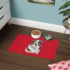 Australian Shepard Pet Food Mat (12x18) - Dark Red - Image 4