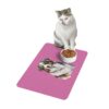 Australian Shepard Pet Food Mat (12x18) - Light Pink - Image 4