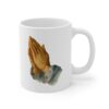 Praying Hands 11oz Mug exudes a sense of tranquility and spirituality - Image 5