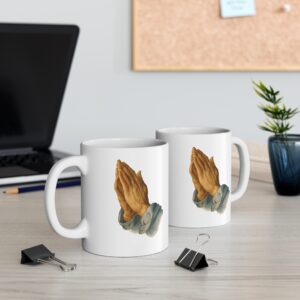 Praying Hands 11oz Mug exudes a sense of tranquility and spirituality