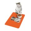Australian Shepard Pet Food Mat (12x18) - Orange - Image 3
