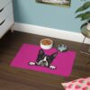 Boston Terrier Pet Food Mat (12x18) - Pink - Image 4