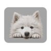 Samoyed Mouse Pad - Light Grey Pet Design for Dog Lovers - Image 2