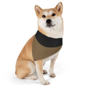 Black and Gold Stylish Pet Bandana Collar for Dogs - Fashionable and Comfortable