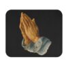 Praying Hands Black Mouse Pad - Cute Pet Design for Dog Lovers - Image 2
