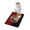 Cavalier King Charles Pet Food Mat (12x18)  -Garnet/Black - Image 3