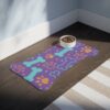 Colorful Pet Feeding Mats with Fun Bones & Paws Design-Light Purple - Image 7