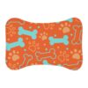 Colorful Pet Feeding Mats with Fun Bones & Paws Design - Orange - Image 2