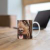 Wirehaired Pointing Griffon  11oz white ceramic mug exudes a cozy and warm vibe. - Image 2