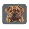 Shar Pei Mouse Pad -Dark Grey Cute Pet Design for Dog Lovers - Image 2