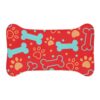 Colorful Pet Feeding Mats with Fun Bones & Paws Design - Red - Image 5