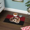 Cavalier King Charles Pet Food Mat (12x18)  -Garnet/Black - Image 4