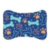 Colorful Pet Feeding Mats with Fun Bones & Paws Design - Dark Blue - Image 2