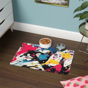 Abstract Design 8 Pet Food Mat (12x18)