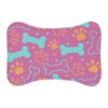 Colorful Pet Feeding Mats with Fun Bones & Paws Design-Light Pink - Image 2