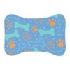 Colorful Pet Feeding Mats with Fun Bones & Paws Design-Light Blue - Image 2