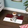 Australian Shepard Pet Food Mat (12x18)  -Maroon/White - Image 4
