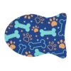 Colorful Pet Feeding Mats with Fun Bones & Paws Design - Dark Blue - Image 9