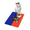 Boston Terrier Pet Food Mat (12x18) - Blue/Orange - Image 4