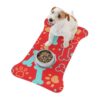 Colorful Pet Feeding Mats with Fun Bones & Paws Design - Red - Image 6