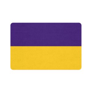 Pet Food Mat (12x18) - Purple/Gold
