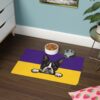 Boston Terrier Pet Food Mat (12x18) - Purple/Gold - Image 4
