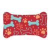 Colorful Pet Feeding Mats with Fun Bones & Paws Design-Dark Red - Image 5