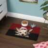 Chinese Crested Dog Food Mat (12x18)  -Garnet/Black - Image 4