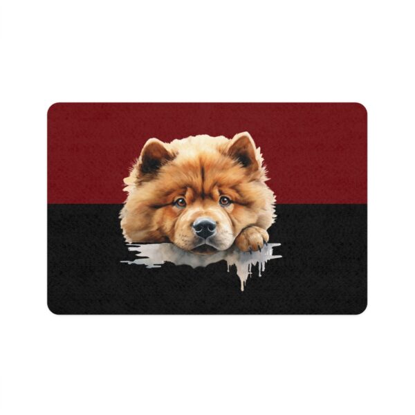 Chow Chow Pet Food Mat (12x18)  -Garnet/Black