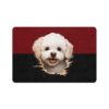 Bichon Frise Dog Food Mat (12x18)  -Garnet/Black - Image 2