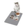 Australian Shepard Pet Food Mat (12x18) - Grey - Image 3