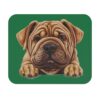 Shar Pei Mouse Pad -Dark Green Cute Pet Design for Dog Lovers - Image 2