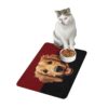 Golden Retriver Dog Food Mat (12x18)  -Garnet/Black - Image 4
