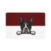 Boston Terrier Pet Food Mat (12x18)  -Maroon/White - Image 2